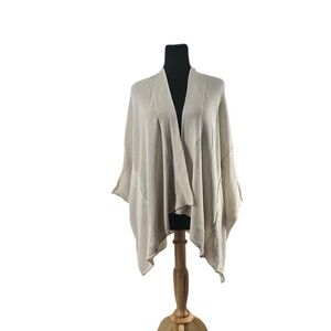 Wooden Ships cardigan knit sweater light weight reverse seam lounge sz s/m